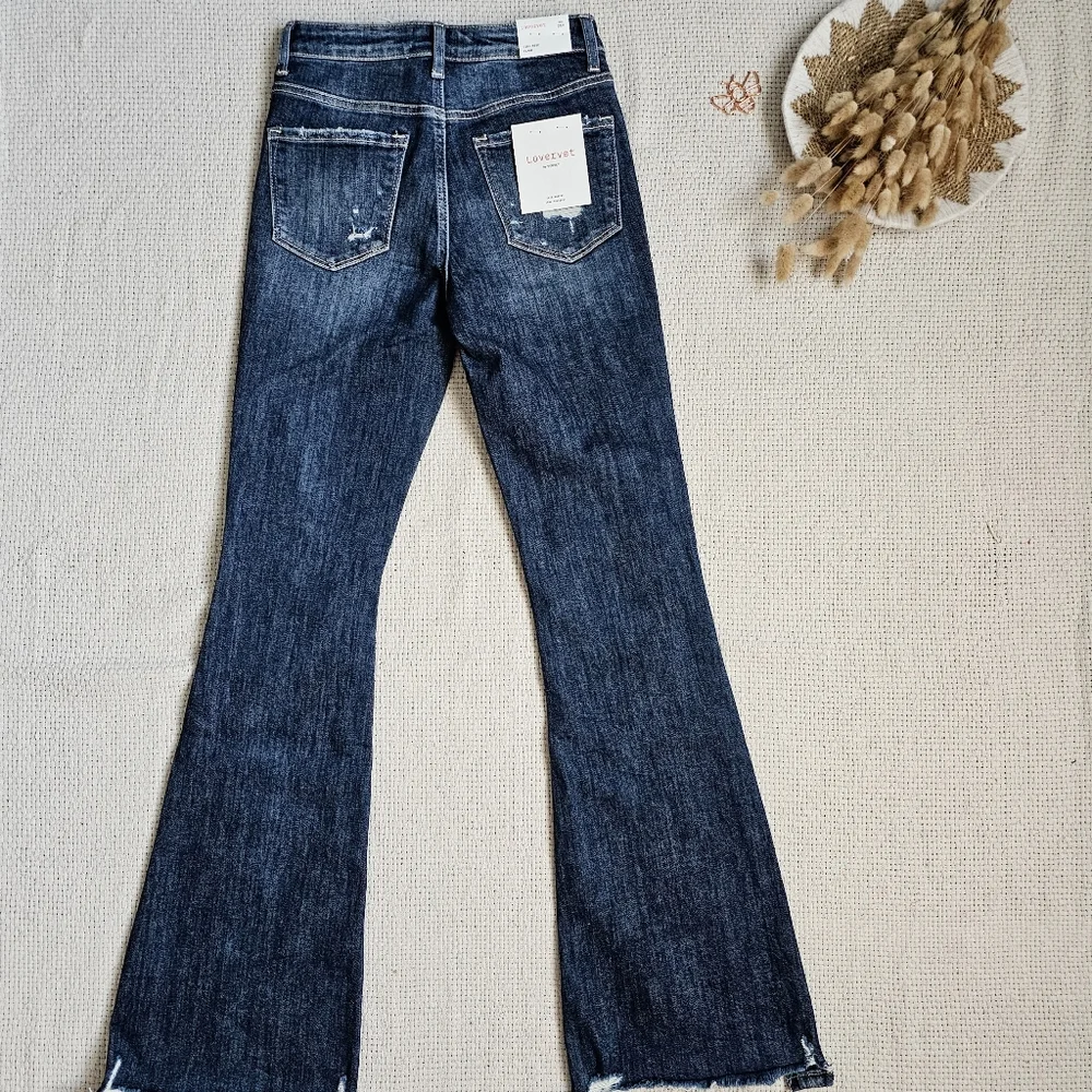 Lovervet (Vervet by Flying Monkey)  Distressed Flare Jeans Size 5(27) - Picture 5 of 15